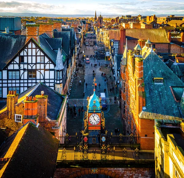 Вид Повітря Честер Місто Північному Заході Англії Відомий Своїми Великими — стокове фото