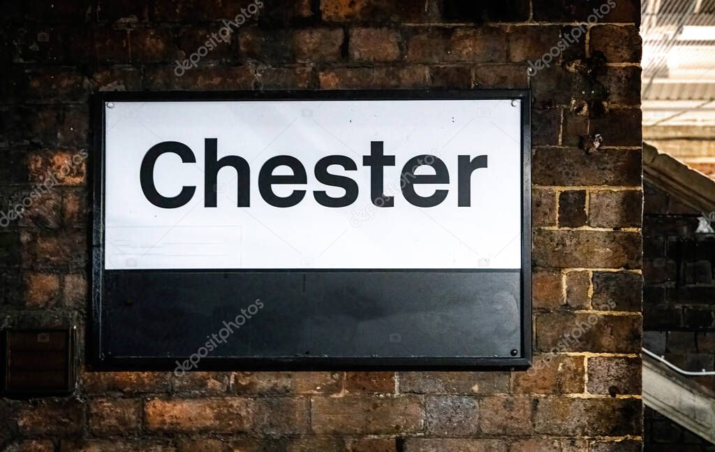 Long exposure of Chester, a city in northwest England,  known for its extensive Roman walls made of local red sandstone, UK