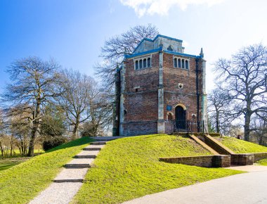Norfolk, İngiltere 'de bir liman ve pazar kasabası olan King' s Lynn 'in manzarası