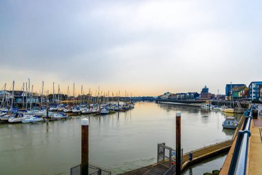 View of Littlehampton, a seaside resort and pleasure harbour in the Arun District of West Sussex, UK