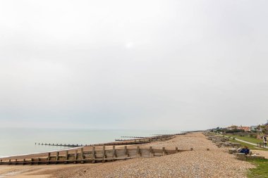 A view of empty seaside in  Wessex in England, UK