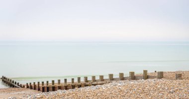 A view of empty seaside in  Wessex in England, UK