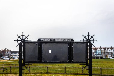Street sign in Littlehampton, a seaside resort and pleasure harbour in the Arun District of West Sussex, UK