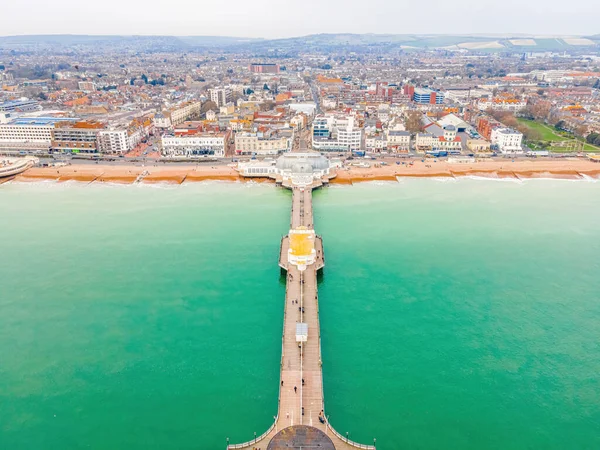 Aerial View Worthing Pier Public Pleasure Pier Worthing West Sussex — Fotografia de Stock