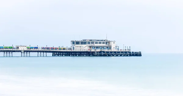 Eine Luftaufnahme Von Worthing Pier Ein Öffentlicher Lustpier Worthing West — Stockfoto