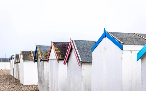 View Colorful Cabin Seaside England — Φωτογραφία Αρχείου