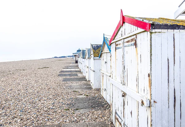 View Colorful Cabin Seaside England — Stock fotografie