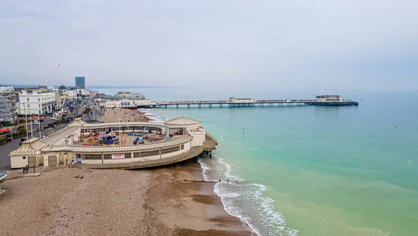 Aerial View Worthing Pier Public Pleasure Pier Worthing West Sussex — Fotografia de Stock