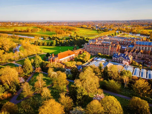 Aerial View Hampton Court Palace Royal Palace London Borough Richmond — Stock Photo, Image