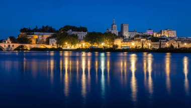 Avignon 'un hava manzarası, güneydoğu Frances Provence bölgesinde bir şehir.