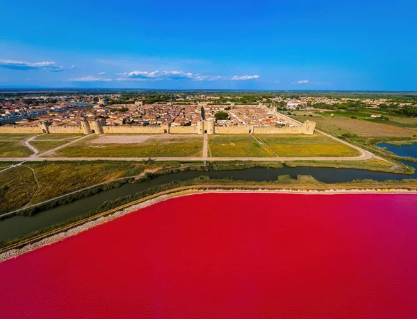 Ciudad Medieval Aigues Mortes Una Comuna Departamento Gard Región Occitanie —  Fotos de Stock