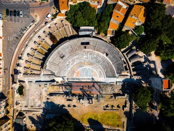 Het Uitzicht Vanuit Lucht Arles Een Stad Aan Rijn Provence — Stockfoto