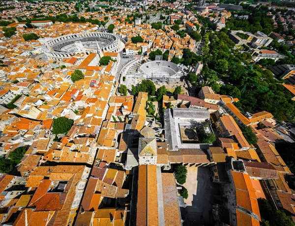 Het Uitzicht Vanuit Lucht Arles Een Stad Aan Rijn Provence — Stockfoto