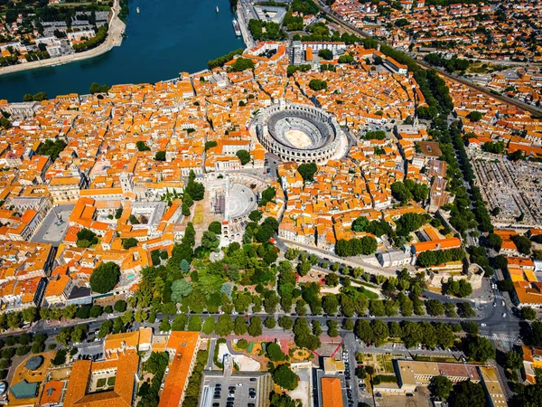 Solnedgången Utsikt Över Avignon Stad Sydöstra Frances Provence Regionen — Stockfoto