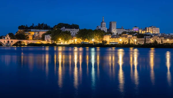 Vista Aerea Avignone Una Città Nel Sud Est Della Provenza — Foto Stock