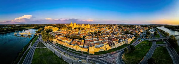 Aerial View Avignon City Southeastern Frances Provence Region — Stock Photo, Image