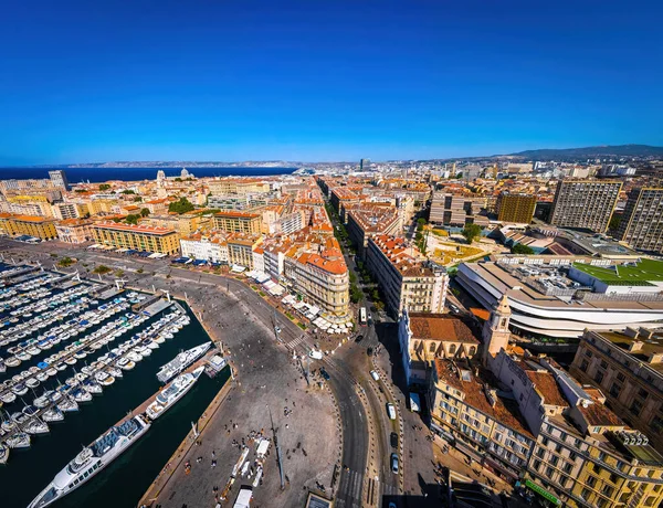 Het Uitzicht Vieux Port Oude Haven Van Marseille Een Havenstad — Stockfoto