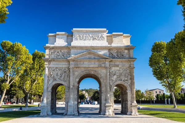 Gatan Utsikt Över Orange Gammal Romersk Stad Vaucluse Departement Provence — Stockfoto