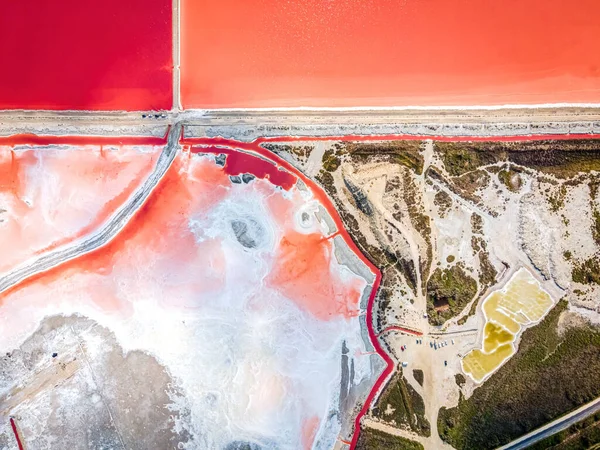 Aerial View Salt Production Camargue Salin Giraud France — Stock Photo, Image