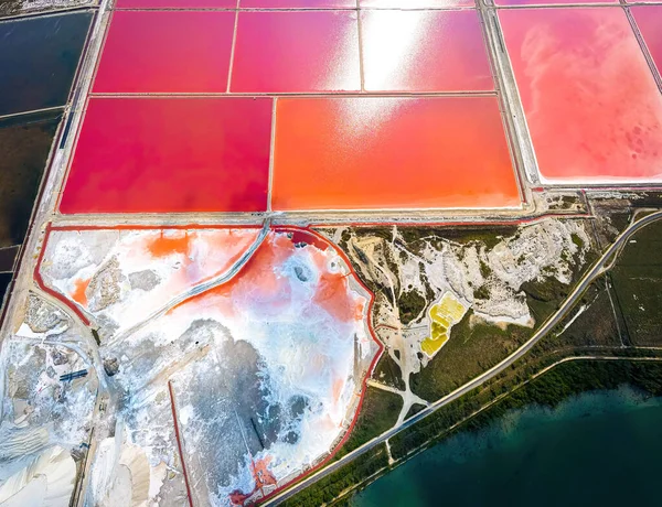 Aerial View Salt Production Camargue Salin Giraud France — Stock Photo, Image