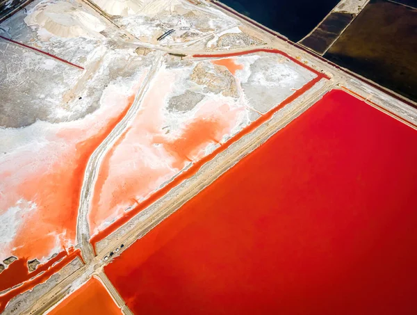 Aerial View Salt Production Camargue Salin Giraud France — Stock Photo, Image