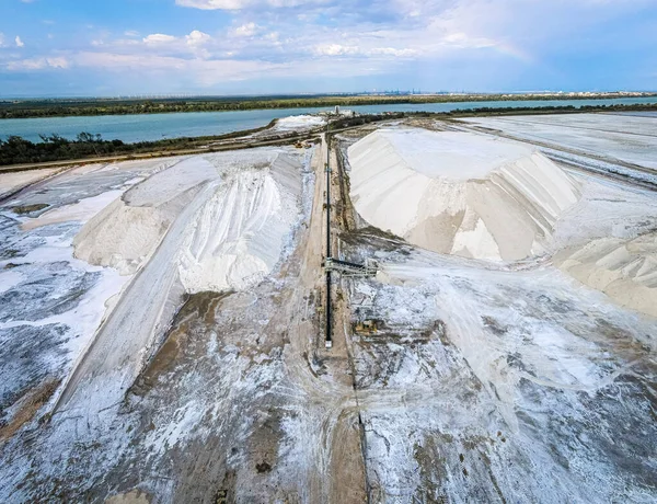 Aerial View Salt Production Camargue Salin Giraud France — Stock Photo, Image