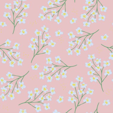 Soyut çiçek açan vektör deseni.