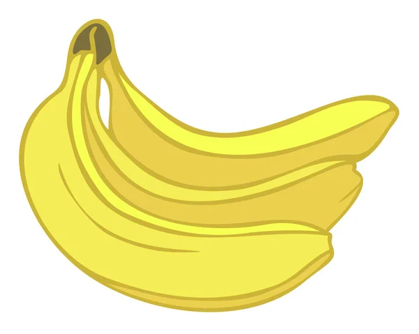 그림에 바나나가 배경에 분리되어 있습니다 전체적 스타일 — 스톡 벡터