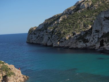 Plaj manzarası Cala Granadella