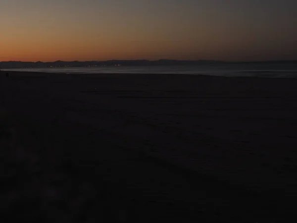 Blick Auf Die Valencianische Küste Mit Sonnenuntergang — Stockfoto