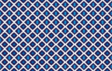 Soyut desen Geometrik etnik doğulu kusursuz desen geleneksel tasarım kullanımı arka plan dokusu, halı, giysi, ambalaj, Batik, kumaş nakış tarzı, Vektör illüstrasyonu.