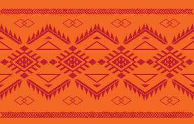 Soyut güzel kumaş geometrik desen geleneksel arka plan, halı, duvar kağıdı, giysi, ambalaj, Batik, kumaş, sarong, Vektör illüstrasyon nakış tarzı, vektör illüstratörü.