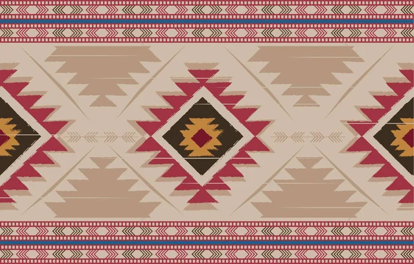 抽象的なカラフルな布幾何学的な民族模様シームレス ファブリック カーテン カーペット バティック ファブリック ベクトル用のデザイン — ストックベクタ