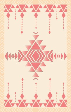 AZTEC duvar sanatı göz kamaştırıcı ve kabile kalıpları, antik ve etnik kültür teması, kabile sanatı yaratıcılıktı, kumaş, vektör tasarımı.