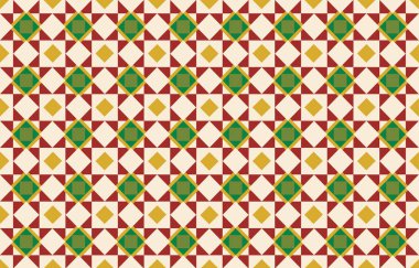 Renkli Noel fayansları Geometrik tasarım, dikdörtgen desensiz çiçek rengi doğulu. Kusursuz desen. Kumaş, perde, arkaplan, halı, duvar kağıdı, giysi, ambalaj için tasarım, Batik, kumaş