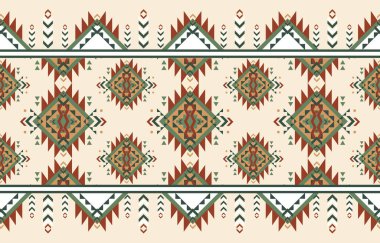 Soyut renkli kumaş Geometrik desenli dikişsiz çiçek rengi doğulu. Kusursuz desen. Kumaş, perde, arkaplan, halı, duvar kağıdı, giysi, ambalaj, Batik, kumaş, vektör için tasarım