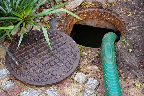 Pumping Septic Tanks Backyard Tank Countryside — Stock Photo, Image