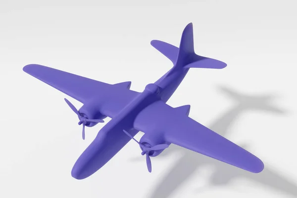 3D例证 第二次世界大战中美国轰炸机的模型 — 图库照片