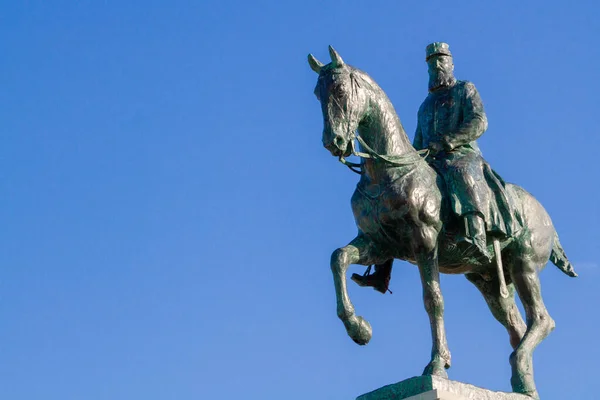 Bélgica Ostende Estatua Ecuestre Del Rey Leopoldo Estatua Del Rey —  Fotos de Stock