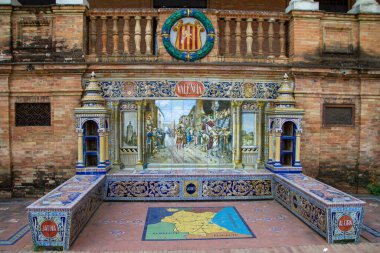 Seville, İspanya, 20 Temmuz 2016. Valencia 'ya adanmış Sevilla' daki İspanyol bankı.