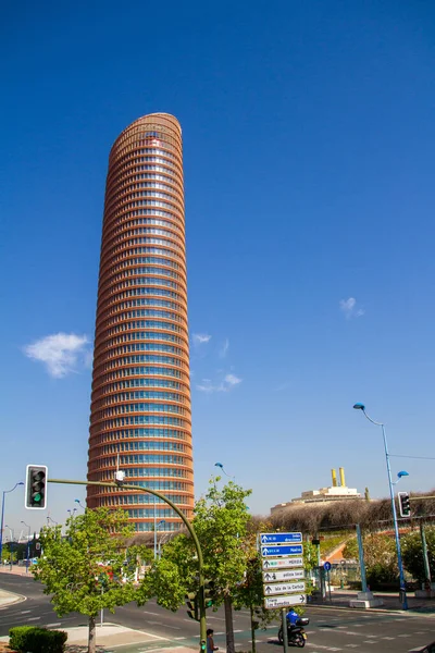 Sevilla Spagna Luglio 2016 Torre Siviglia Primo Grattacielo Siviglia Spagna — Foto Stock