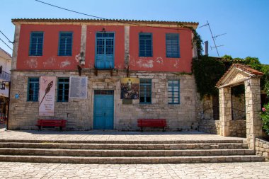 Afitos, Yunanistan, 9 Temmuz 2021. Yunanistan, Afitos, Kültür Müzesi.