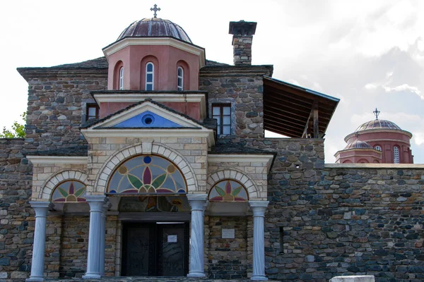 Greece July 2021 Monastery Timios Prodormos Built 1981 Architectural Model — Stock Photo, Image