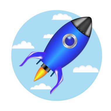 Roket fırlatma, gemi. Düz çizgi film tarzı. Konsept vektör illüstrasyonunu başlatın. İniş sayfaları, şablonlar, UI, web, mobil uygulamalar, posterler, afişler, broşürler için kullanılabilir.