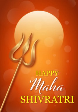 Mutlu Maha Shivratri tebrik kartı. Hint Festivali konsepti.