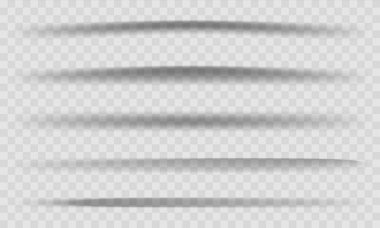 Vektör gerçekçi şeffaf gölgeler kümesi