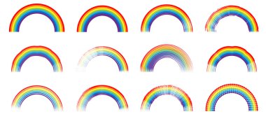 Renkli gökkuşağı seti