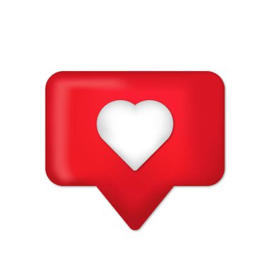 Bildirim simge gibidir. Aşk ikonu. Sosyal medya ağı uygulama simgesi.