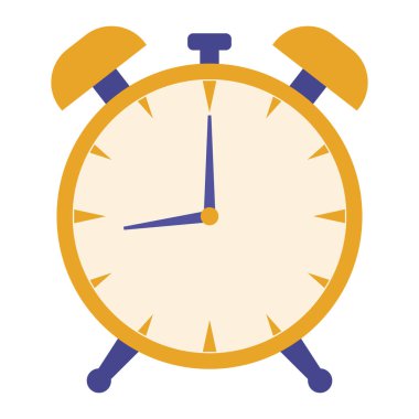 Çalar saat. Düz stil modern tasarım konsepti. Vektör illüstrasyonu