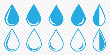 Mavi su damlası simgesi kümesi